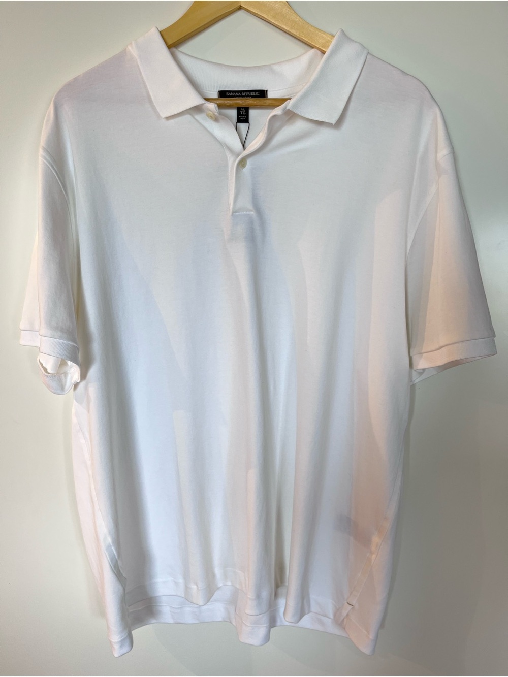 Banana Republic Luxury Touch Polo Shirt | Men’s XL | White | NWT